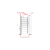 Poarta pietonala aluminiu 900x1800 mm, model Jaluzea Deluxe, gri antracit