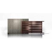 Poarta culisanta aluminiu 3000x1800 mm, model Neptun, maro