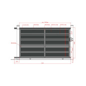 Poarta culisanta aluminiu 3000x1800 mm, model Neptun, maro