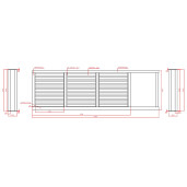 Poarta autoportanta aluminiu 5800x1800 mm, model Jaluzea, gri antracit