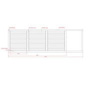 Poarta autoportanta aluminiu 5800x1800 mm, model Jaluzea, gri antracit