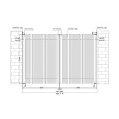 Poarta auto batanta aluminiu 3000x2000 mm, model Supernova, gri antracit