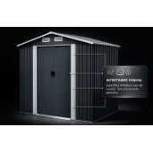 Magazie tip casuta depozitare gradina EasyBox 4m2, casuta depozitare unelte, Basic, Otel zincat