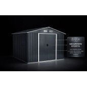 Magazie tip casuta depozitare gradina EasyBox Large 9m2, casuta depozitare unelte, Basic, Otel zincat