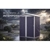 Magazie tip casuta depozitare gradina EasyBox Small 2m2, casuta depozitare unelte, Basic, Otel zincat