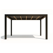 Pergola Bioclimatica Deluxe 2.0, Aluminiu, 3x4m, LED Lumina Calda, Gri Antracit