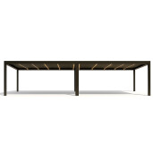 Pergola Bioclimatica Deluxe 2.0, Aluminiu, 4x8m, LED Lumina Calda, Gri Antracit