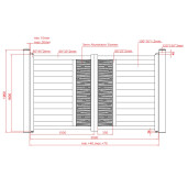 Poarta auto batanta aluminiu 3000x1800 mm, model Poseidon, gri antracit