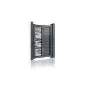 Poarta pietonala aluminiu 900x1800 mm, model Poseidon, gri antracit