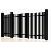 Set porti aluminiu 900x1800 + 3000x1800 mm, model Light Straight, negru