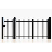 Set porti aluminiu 900x1800 + 3000x1800 mm, model Light Straight, negru