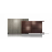 Poarta culisanta aluminiu 3000x1800 mm, model Baldur, maro