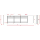 Poarta autoportanta aluminiu 5800x1800 mm, model Baldur, maro