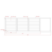 Poarta autoportanta aluminiu 5800x1800 mm, model Baldur, maro