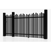 Set porti aluminiu 900x1800 + 3000x1800 mm, model Light Wave, negru