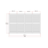 Paravan Culisant cu Jaluzele Fixe pentru Pergola, 4000x2500mm, Panou 3688x2288mm, Bej
