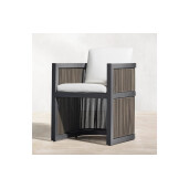 Set masa dining cu 6 scaune, premium, din aluminiu, pentru terasa/gradina/balcon, model Bari
