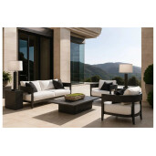 Set mobilier premium din aluminiu, pentru terasa/gradina/balcon, model Nisa