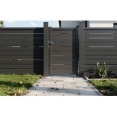 Poarta pietonala aluminiu 900x1800 mm, model Ragnar, gri antracit