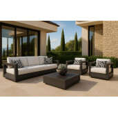 Set mobilier premium din aluminiu, pentru terasa/gradina/balcon, model Dubai