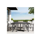 Set masa dining cu 6 scaune, premium, din aluminiu, pentru terasa/gradina/balcon, model Parma