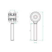 Rola simpla  pentru porti glisante mediu 42x54 mm