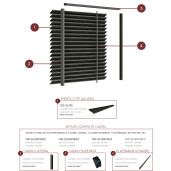 Cadru gard aluminiu de tip jaluzea, RAL 7016