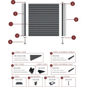 Capac stalp gard aluminiu, baza: 70x70mm, RAL 7016