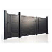 Set porti aluminiu 900x1800 + 3000x1800 mm, model Samurai, gri antracit