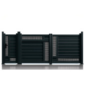 Set porti aluminiu 900x1800 + 3000x1800 mm, model Samurai, gri antracit