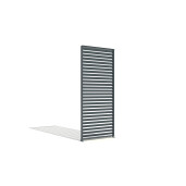 Paravan din Jaluzele Ajustabile Manual pentru Pergola, 1230x2285mm, Structura Gri RAL 7016