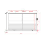 Poarta culisanta aluminiu 3000x1800 mm, model Jaluzea Deluxe, gri antracit