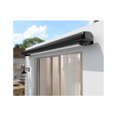 Marchiza retractabila premium 3x2,5 m, actionare manuala, aluminiu, gri antracit