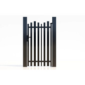 Poarta pietonala aluminiu 900x1800 mm, model Light Wave, negru