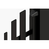 Poarta pietonala aluminiu 900x1800 mm, model Light Wave, negru