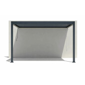 Pergola Bioclimatica X 2.0, cu Prindere pe Casa, 3x4m, LED Lumina Calda, Gri Antracit